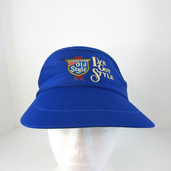 Heileman's Old Style I've Got Style Graphic Logo Men Blue Adjustable Visor - Picture 2 of 5